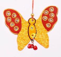 Handmade Wooden Butterfly Christmas Hanging - Yellow-Red, Orange-Blue, Pink-Purple, Green-Blue